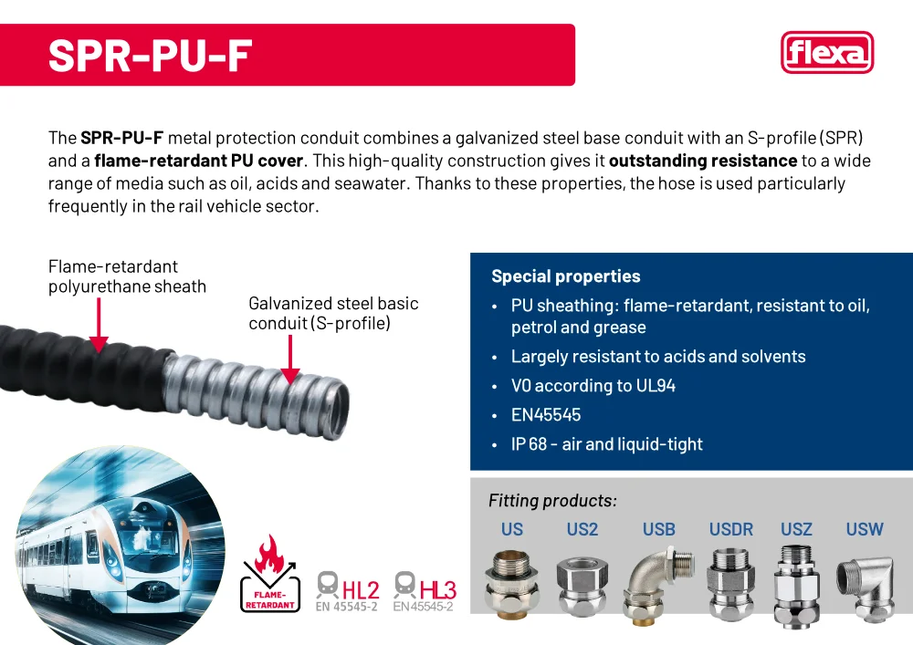 SPR-PU-F protective conduit