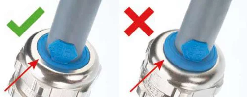 instrukcja montażu mosiężnej dławnicy blueglobe