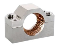 Pflitsch Splittable EMC connection bracket - brass nickel-plated splittable EMC connection bracket
