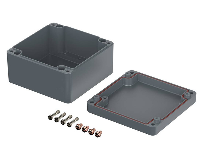Bopla A 125 SIL (01125011) - aluminum enclosure with silicone seal (160 x 160 x 91 mm)