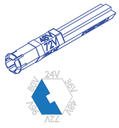 APP 160-22M - Niebieski męski pin kodujący - Type II Dry