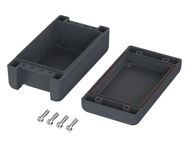 Bopla BA-S 140806 F SIL-7024 (00163124.SIL) - obudowa aluminiowa z wgłębieniem w pokrywie, skręcana na śruby z uszczelką silikonową (159 x 86 x 60 mm)