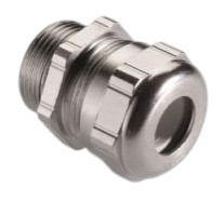 Pflitsch UNI EMC Dicht, marine thread - brass nickel-plated EMC cable gland with TPE-V sealing insert for marine application
