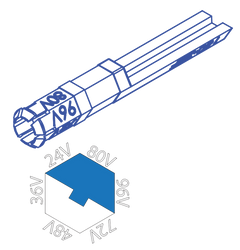 APP 160-22F - Niebieski żeński pin kodujący - Type II Dry