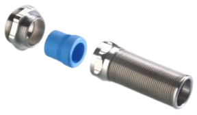 Pflitsch UNI Flex Dicht cable gland - brass cable gland with spring with TPE/TPE-V/silicone HT sealing insert