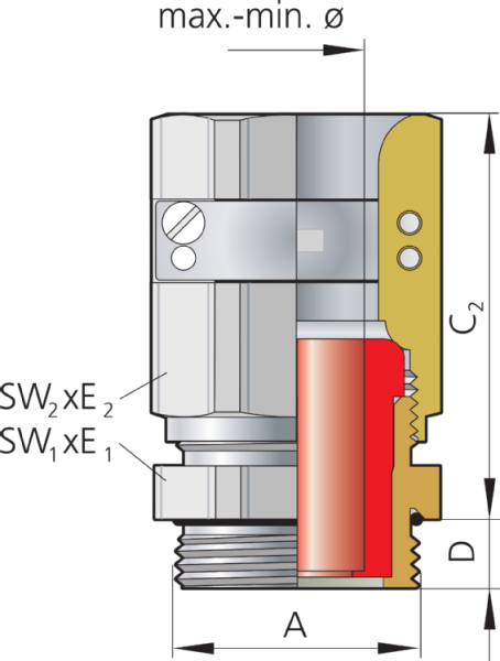 Pflitsch UNI Ex Clamping Dicht Ex eb / Ex tb - dławnica kablowa