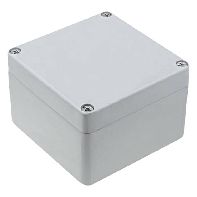 Raychem RJ11 122x120x81 mm aluminum enclosure, grey