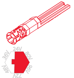 APP 160-23F - Red Female Coding Pin - Type II Wet