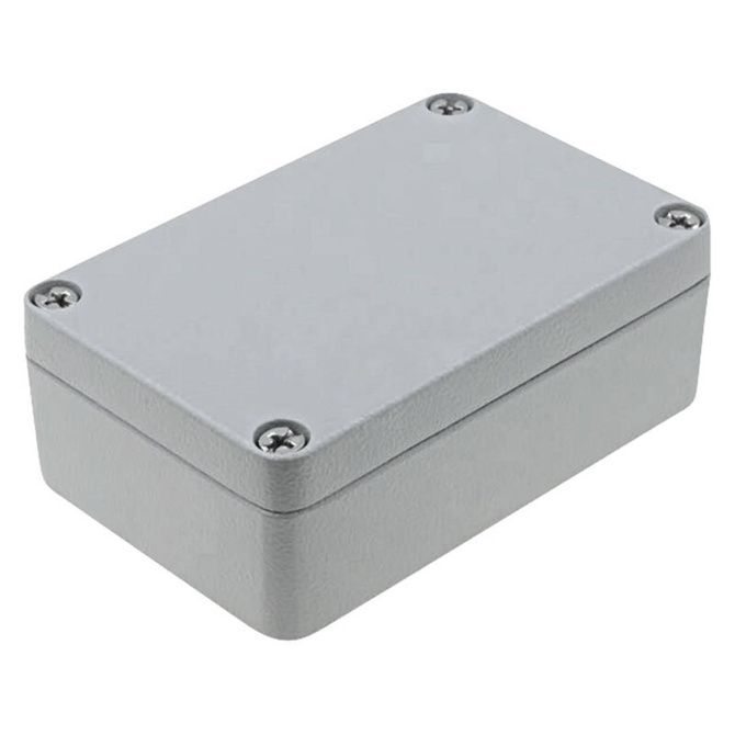 Raychem RJ02 98x64x34 mm aluminum enclosure, grey