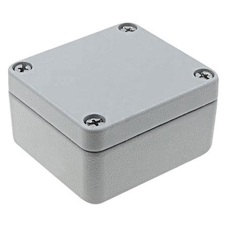 Raychem RJ04 58x64x34 mm aluminum enclosure, grey