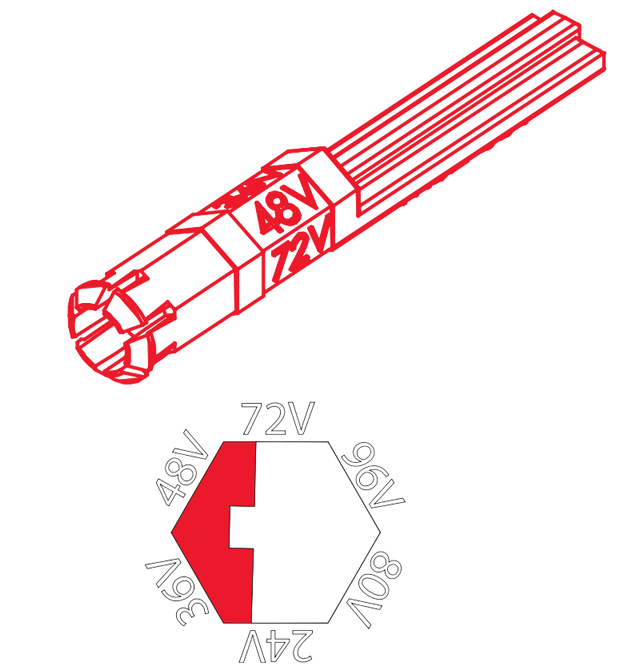 APP 160-23M - Czerwony męski pin kodujący - Type II Wet