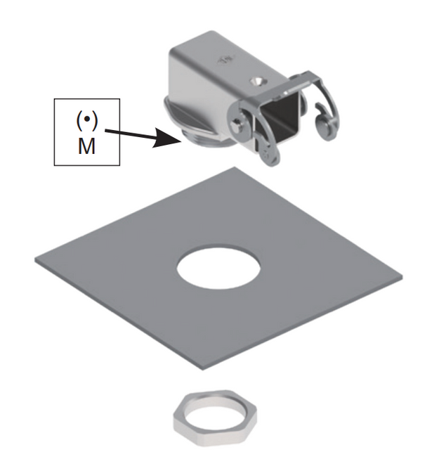Ilme RKAX IAF20 - angled bulkhead mounted housing