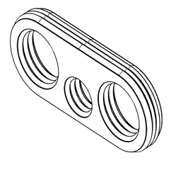 APP IBC320-115-95 - Sealing grommet (11,5–12,5 mm power, 9,5–10,5 mm signal)