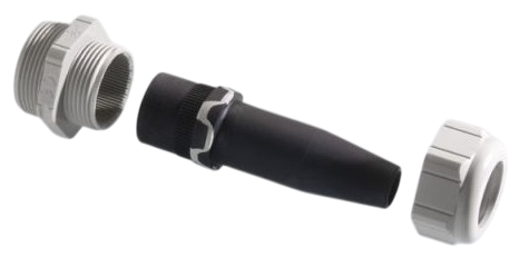 Pflitsch UNI Bending Strain relief cable gland - polycarbonate cable gland with strain relief with TPE-V sealing insert