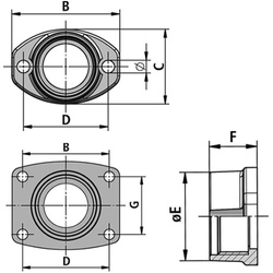 Flexa RQF2-M - connector for corrugated tubings