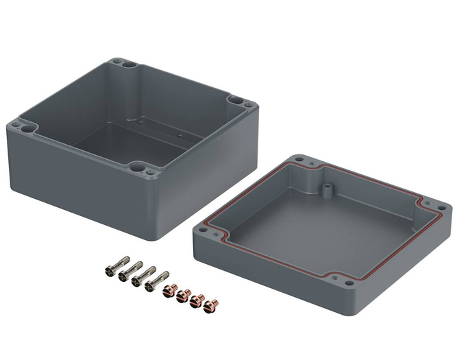 Bopla A 127 SIL (01127010) - aluminum enclosure with silicone seal (180 x 180 x 101 mm)