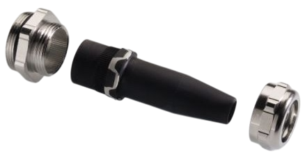 Pflitsch UNI Bending Strain relief cable gland - brass cable gland with strain relief with TPE-V sealing insert